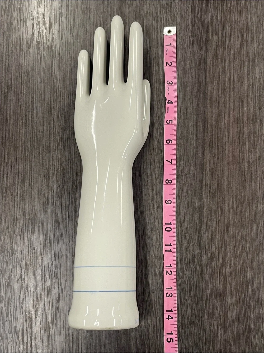 Vintage industrial porcelain hand glove mold size 7 1/2 by General porcelain